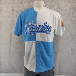 Corpus Christi Hooks Jersey Mens Large‎ Blue White MILB Baseball Button Front